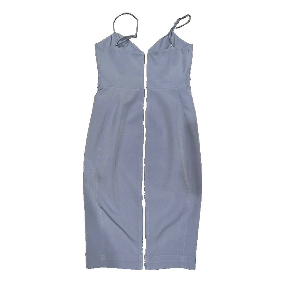 Revolve HOUSE of CB LONDON preppy Y2K babydoll Dove grey dress Small A006131 - Picture 11 of 12
